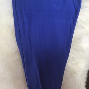 One Size Solid Blue LuLaRoe Leggings bnwt